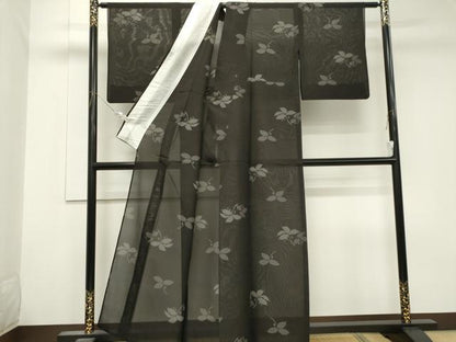 平和屋着物＊夏物　本場大島紬　夏大島　150亀甲　南天文　正絹　逸品　CABK1013ou