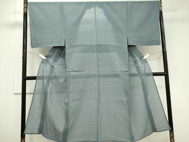 平和屋着物＊夏物　男性　紗紬　藍鼠色　正絹　逸品　未使用　CABK1014ou