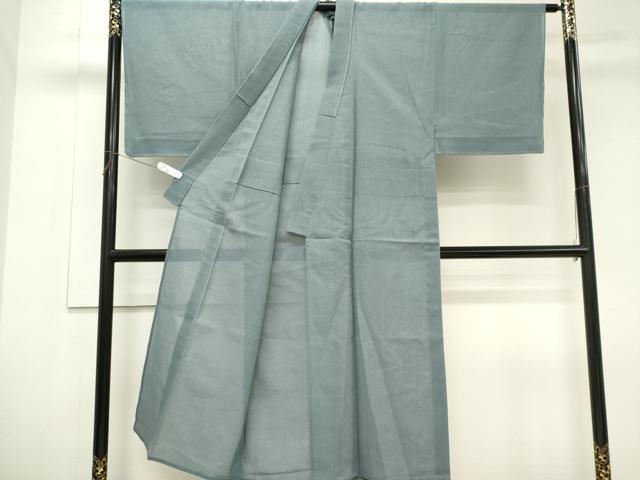 平和屋着物＊夏物　男性　紗紬　藍鼠色　正絹　逸品　未使用　CABK1014ou