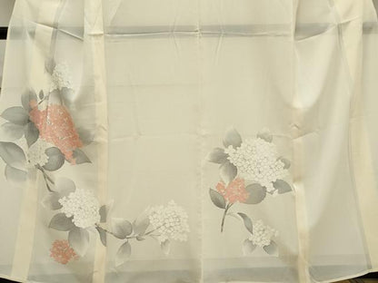 平和屋着物＊夏物　訪問着　絽　紫陽花　暈し染め　銀彩　正絹　逸品　CABK1015ou