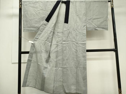 平和屋着物＊夏物　男性　長襦袢　薄鈍色　麻　逸品　CABK1017ou