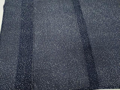 平和屋着物＊夏物　小紋　紋絽　藍　霞文　正絹　逸品　CABK1019ou