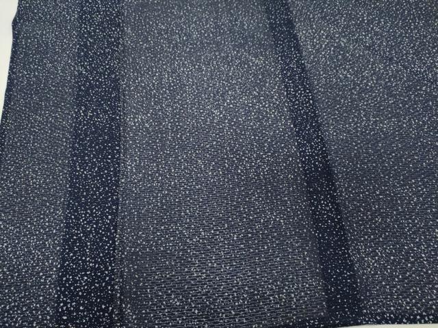 平和屋着物＊夏物　小紋　紋絽　藍　霞文　正絹　逸品　CABK1019ou