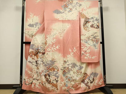 平和屋着物■豪華振袖　作家物　刺繍　檜扇枝桜文　金銀彩　そごう百貨店扱い　正絹　逸品　CABK1023ou