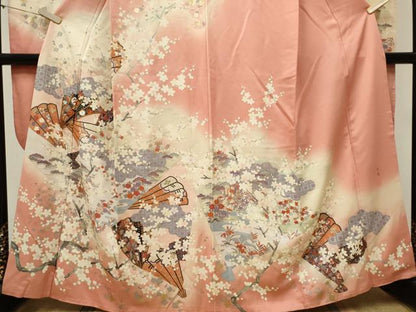 平和屋着物■豪華振袖　作家物　刺繍　檜扇枝桜文　金銀彩　そごう百貨店扱い　正絹　逸品　CABK1023ou