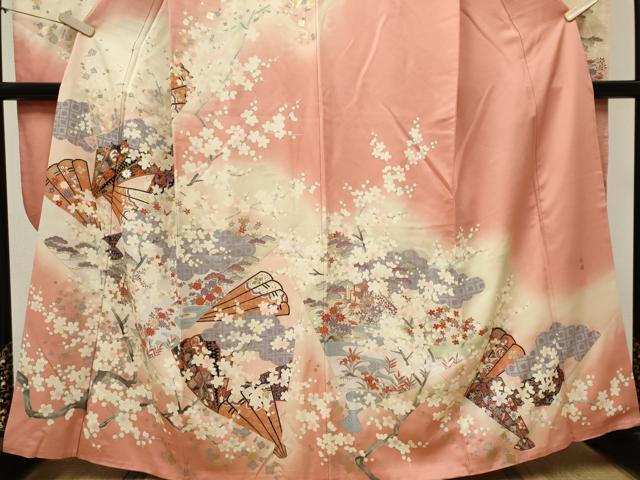平和屋着物■豪華振袖　作家物　刺繍　檜扇枝桜文　金銀彩　そごう百貨店扱い　正絹　逸品　CABK1023ou