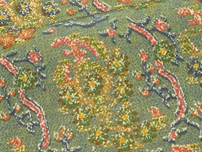 平和屋着物■上質な小紋　草花文　鬼しぼ縮緬　正絹　逸品　CABK1030ou