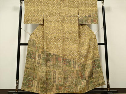 平和屋着物■訪問着　動物草花文　正絹　逸品　CABK1033ou