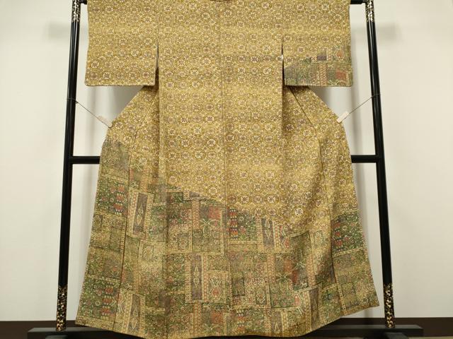平和屋着物■訪問着　動物草花文　正絹　逸品　CABK1033ou