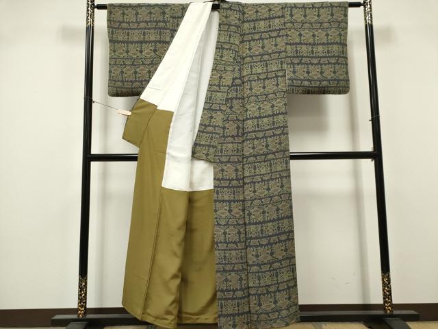 平和屋着物■上質な小紋　壁画文様　正絹　逸品　CABK1037ou