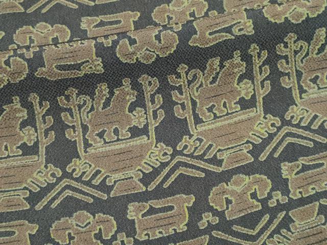平和屋着物■上質な小紋　壁画文様　正絹　逸品　CABK1037ou