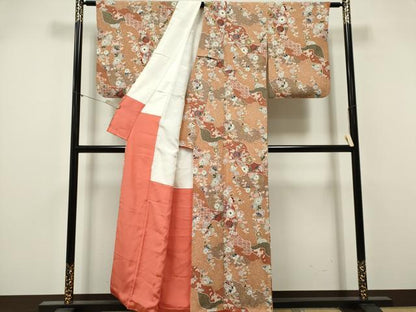 平和屋着物■上質な小紋　辻が花　金彩　正絹　逸品　CABK1040ou