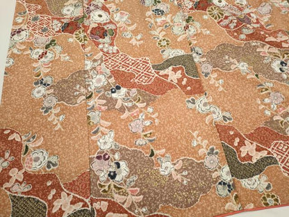 平和屋着物■上質な小紋　辻が花　金彩　正絹　逸品　CABK1040ou