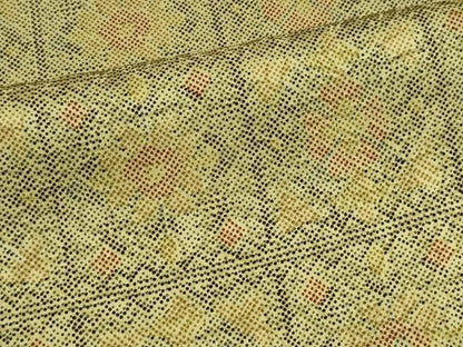 平和屋着物■本場染大島紬　格子花文　正絹　逸品　CABK1041ou
