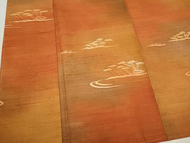 平和屋着物■上質な紬　風景文　暈し染め　正絹　逸品　未使用　CABK1044ou