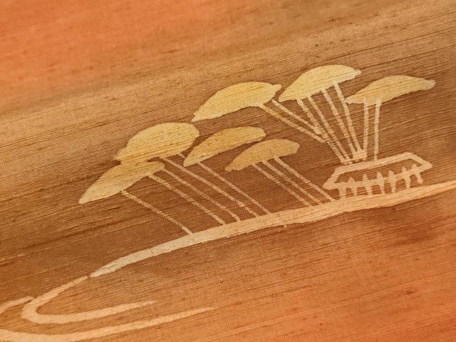平和屋着物■上質な紬　風景文　暈し染め　正絹　逸品　未使用　CABK1044ou