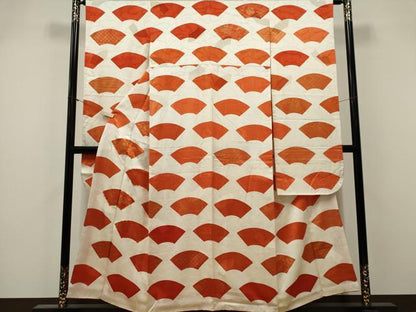 平和屋着物■豪華振袖　駒刺繍　地紙文　金彩　正絹　逸品　CABK1050ou