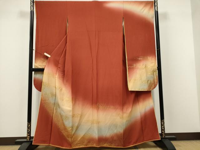 平和屋着物■豪華振袖　霞花文　暈し染め　金彩　やまと誂製　正絹　逸品　CABK1052ou