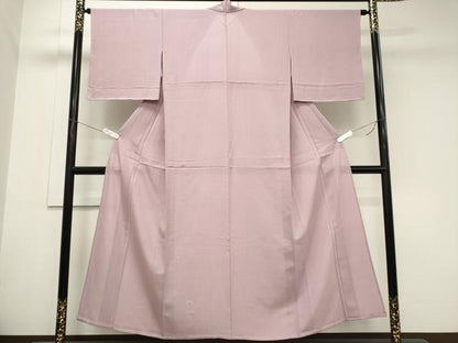 平和屋着物＊夏物　色無地　絽　紅藤色　正絹　逸品　CABK1057ou