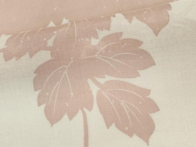 平和屋着物＊夏物　訪問着　紗　刺繍　蔦の葉シルエット　銀糸　正絹　逸品　CABK1060ou