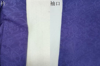 平和屋着物＊夏物　色無地　花唐草紋紗　菫色　正絹　逸品　CABK1061ou