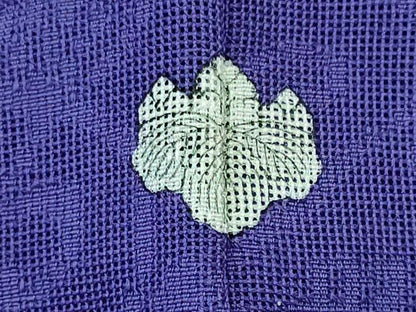 平和屋着物＊夏物　色無地　花唐草紋紗　菫色　正絹　逸品　CABK1061ou