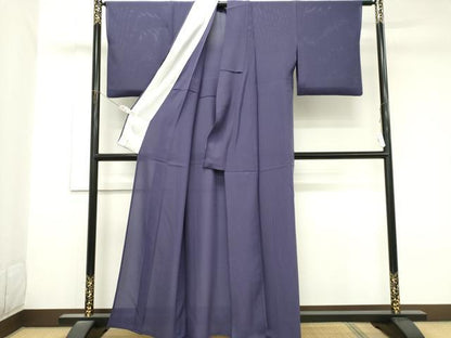 平和屋着物＊夏物　色無地　絽　深紫色　証紙付き　正絹　逸品　CABK1062ou