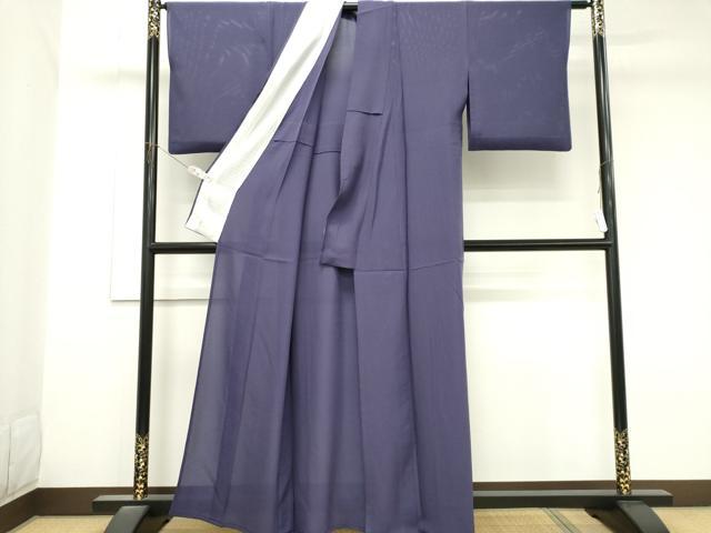 平和屋着物＊夏物　色無地　絽　深紫色　証紙付き　正絹　逸品　CABK1062ou