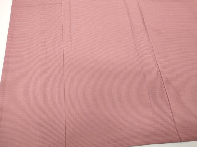 平和屋着物＊夏物　色無地　絽　退紅色　正絹　逸品　CABK1064ou
