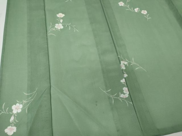 平和屋着物＊夏物　小紋　絽　草花文　洗える着物　CABK1069ou