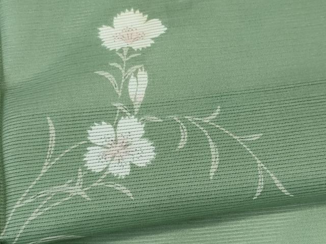 平和屋着物＊夏物　小紋　絽　草花文　洗える着物　CABK1069ou
