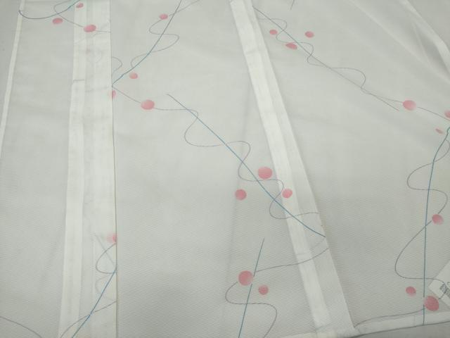 平和屋着物＊夏物　小紋　絽　抽象文様　洗える着物　未使用　CABK1071ou