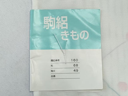 平和屋着物＊夏物　小紋　絽　抽象文様　洗える着物　未使用　CABK1071ou
