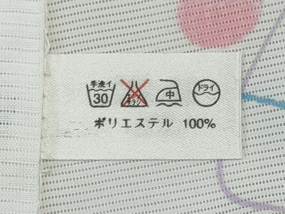 平和屋着物＊夏物　小紋　絽　抽象文様　洗える着物　未使用　CABK1071ou