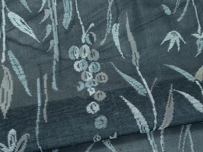 平和屋着物＊夏物　風通お召　紗　草花文　正絹　逸品　CABK1074ou