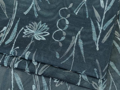 平和屋着物＊夏物　風通お召　紗　草花文　正絹　逸品　CABK1074ou