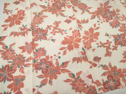 平和屋着物＊夏物　本場小千谷ちぢみ　草花文　麻　逸品　CABK1078ou