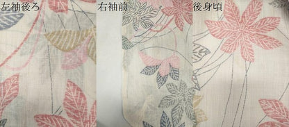 平和屋着物＊夏物　本場小千谷ちぢみ　舞花文　麻　逸品　CABK1079ou