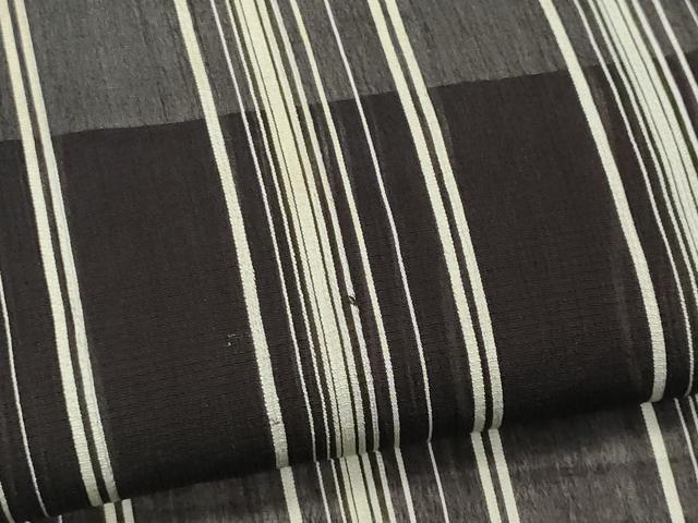 平和屋着物＊夏物　小紋　紗　縞　正絹　逸品　CABK1081ou