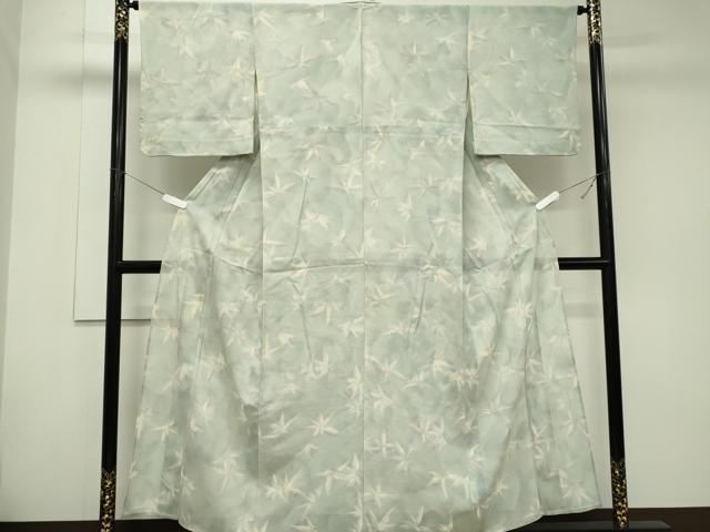 平和屋着物＊夏物　小紋　絽　舞葉文　正絹　逸品　CABK1086ou