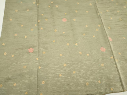 平和屋着物■上質な紬　舞花文　正絹　逸品　CABK1091ou