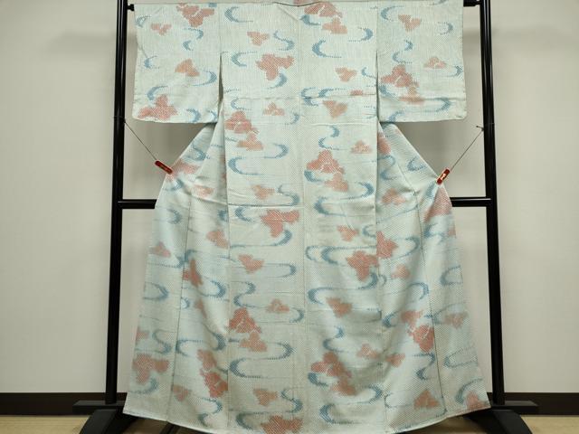 平和屋着物■上質な小紋　総絞り　流水文　正絹　逸品　CABK1096ou