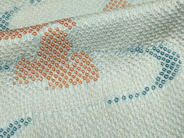 平和屋着物■上質な小紋　総絞り　流水文　正絹　逸品　CABK1096ou