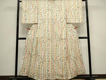 平和屋着物■上質な小紋　縞　正絹　逸品　CABK1097ou