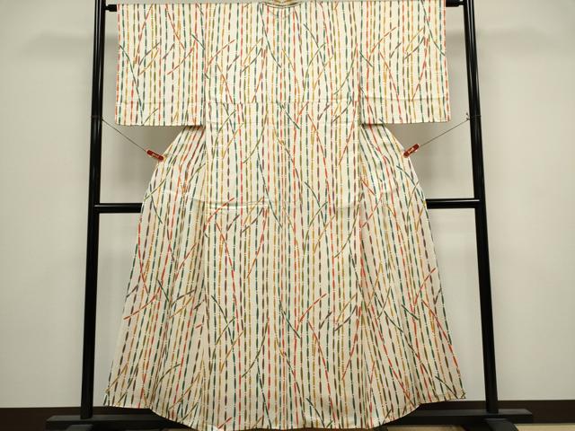 平和屋着物■上質な小紋　縞　正絹　逸品　CABK1097ou