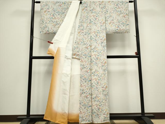 平和屋着物■上質な小紋　風景文　正絹　逸品　未使用　CABK1101ou