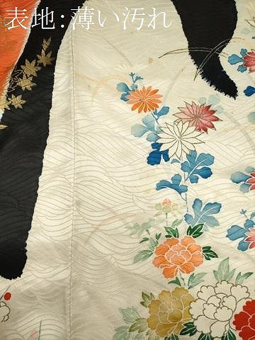 平和屋着物■豪華振袖　駒刺繍　御所車花文　金彩　ますいわ屋扱い　正絹　逸品　CABK1108ou