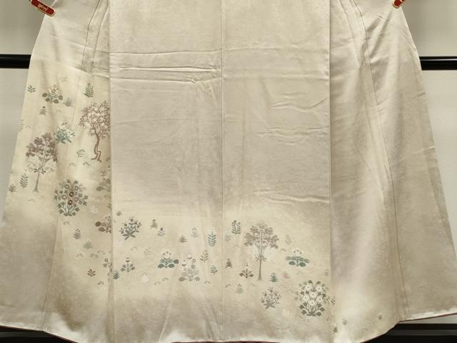 平和屋着物■訪問着　刺繍　草花文　暈し染め　正絹　逸品　未使用　CABK1116ou