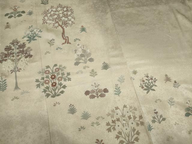 平和屋着物■訪問着　刺繍　草花文　暈し染め　正絹　逸品　未使用　CABK1116ou