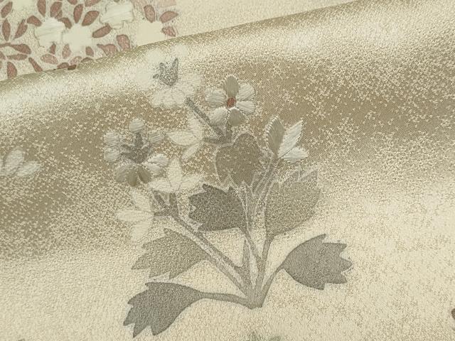 平和屋着物■訪問着　刺繍　草花文　暈し染め　正絹　逸品　未使用　CABK1116ou